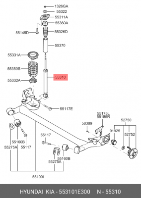 Амортизатор подвески 55310-1E300 HYUNDAI KIA