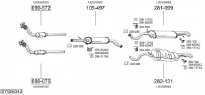 Глушитель выхлопных газов конечный 278903 BOSAL