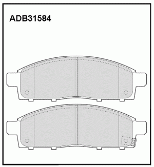 Колодки тормозные дисковые ADB31584 ALLIED NIPPON