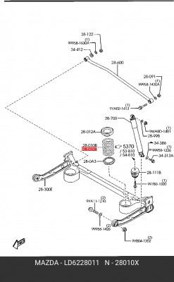 Пружина ходовой части LD62-28-011 MAZDA