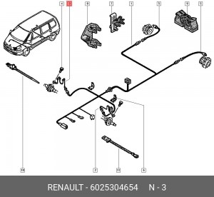 Датчик, частота вращения колеса 6025304654 RENAULT