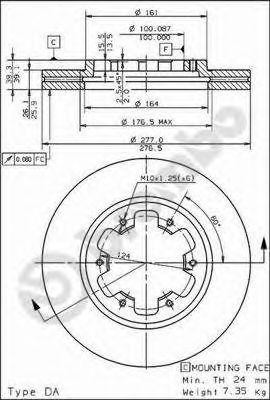 Тормозной диск 09.5055.10 BREMBO