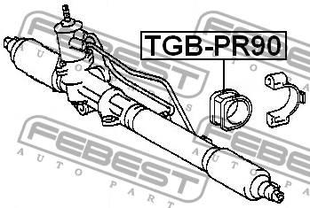 Подушка крепления рулевой рейки TGB-PR90 FEBEST