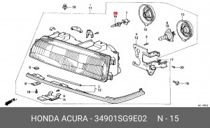 Лампа 34901SG9E02 HONDA