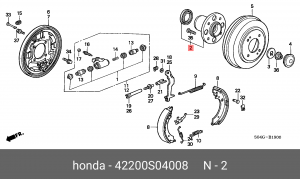 Комплект подшипника ступицы колеса 42200S04008 HONDA