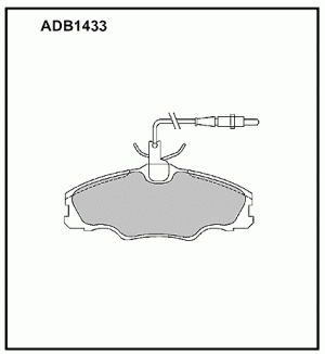 Колодки тормозные дисковые ADB1433 ALLIED NIPPON