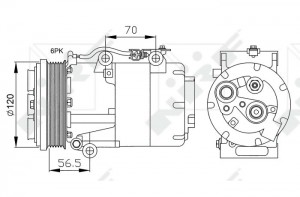 Компрессор, кондиционер 32250 NRF