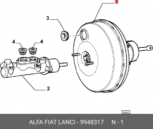 Усилитель тормозной системы 9948317 ALFA FIAT LANCIA