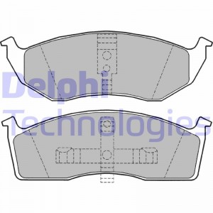 Комплект тормозных колодок, диско LP1164 DELPHI