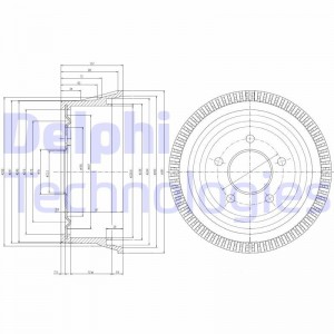 Тормозной барабан BF387 DELPHI