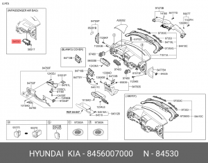 Подушка безопасности 8456007000 HYUNDAI KIA
