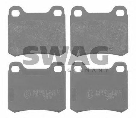 Комплект тормозных колодок, диско 10916156 SWAG