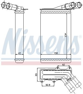 Теплообменник, отопление салона 71146 NISSENS