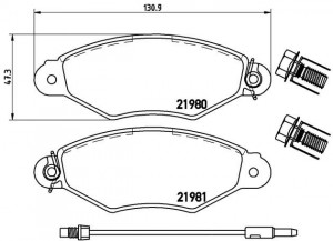 Комплект тормозных колодок, диско P56038 BREMBO
