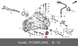 Уплотняющее кольцо, дифференциал 91206PL3A02 HONDA