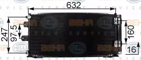 Конденсатор, кондиционер 8FC 351 301-161 HELLA