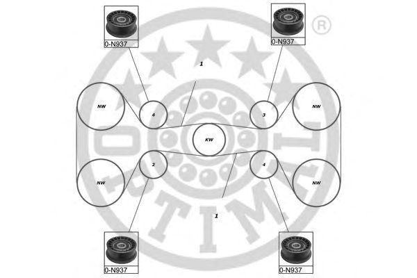 Комплект ремня ГРМ SK-1072 OPTIMAL