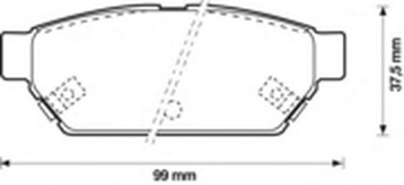 Комплект тормозных колодок, диско 571943B BENDIX JURID