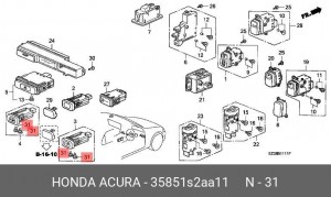 Лампа 35851S2AA11 HONDA