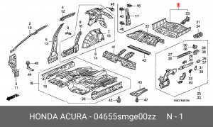 Панель пола 04655SMGE00ZZ HONDA