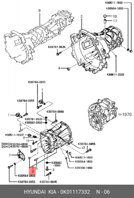 Деталь 0K01117332 HYUNDAI KIA