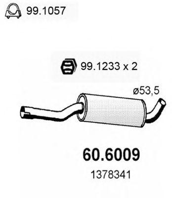 Средний глушитель выхлопных газов 606009 ASSO