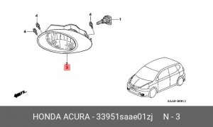 Фара противотуманная 33951SAAE01ZJ HONDA