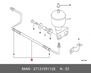 Шланг напорный 37 13 1 091 128 BMW