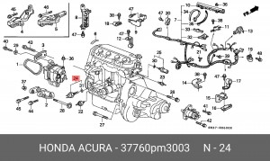 Термовыключатель, вентилятор радиатора 37760PM3003 HONDA