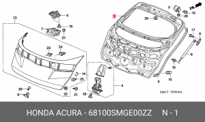 Дверь задняя 68100SMGE00ZZ HONDA