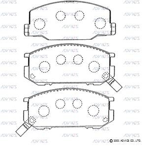Колодки тормозные дисковые SN825P ADVICS