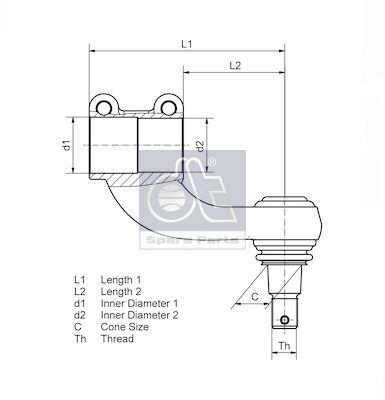 Наконечник рулевой тяги 2.53001 DIESEL TECHNIC