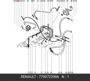 Регулятор обогащения при прогреве 7700723986 RENAULT