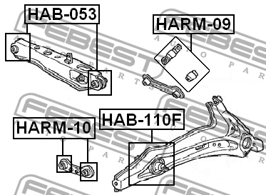 Сайлентблок HAB-110F FEBEST