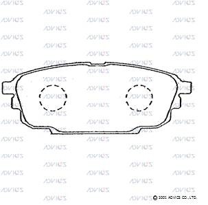 Колодки тормозные дисковые E2N043 ADVICS