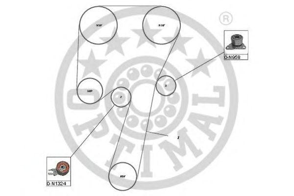 Комплект ремня ГРМ SK1492 OPTIMAL
