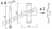 Комплектующие, колодки дискового тормоза KIT077 TRUSTING
