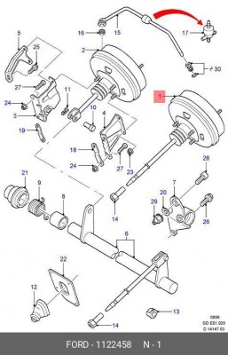 Усилитель тормозной системы 1122458 FORD