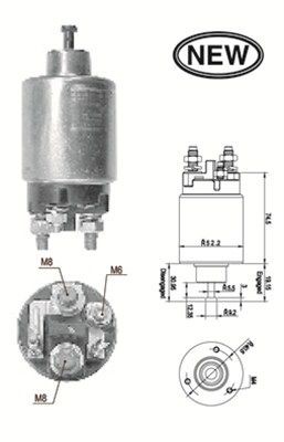 Тяговое реле, стартер 940113050548 MAGNETI MARELLI