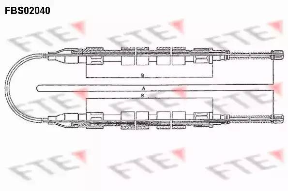 Трос, стояночная тормозная система FBS02040 FTE