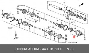 ШРУС 44310SL5300 HONDA