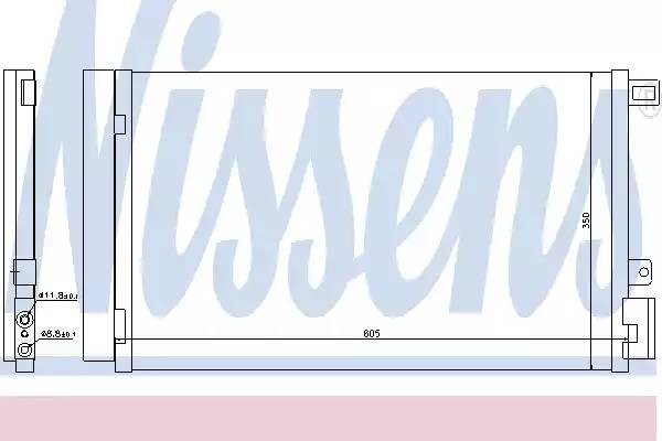 Конденсатор, кондиционер 940024 NISSENS