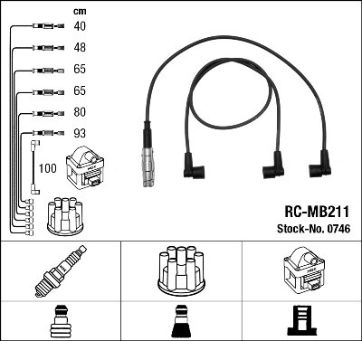 Ккомплект проводов зажигания RCMB211 NGK NTK