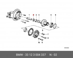 Уплотняющее кольцо 33 12 3 004 337 BMW