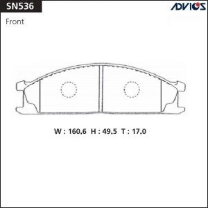 Колодки тормозные дисковые SN536 ADVICS