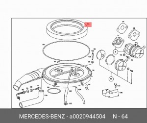 Фильтр воздушный A 002 094 45 04 MERCEDES BENZ