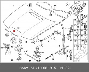 Уплотнитель 51 71 7 061 915 BMW