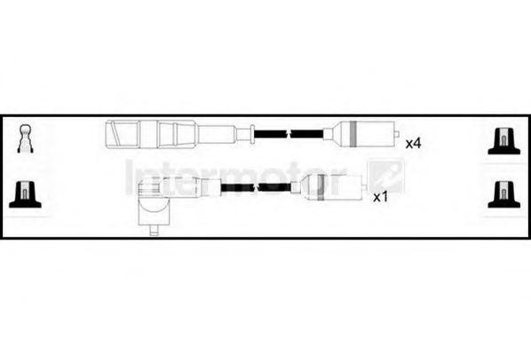 Ккомплект проводов зажигания 73653 STANDARD