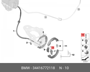 Болт крепления 34 41 6 772 118 BMW