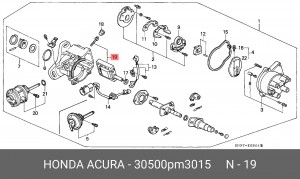 Катушка зажигания 30500PM3015 HONDA